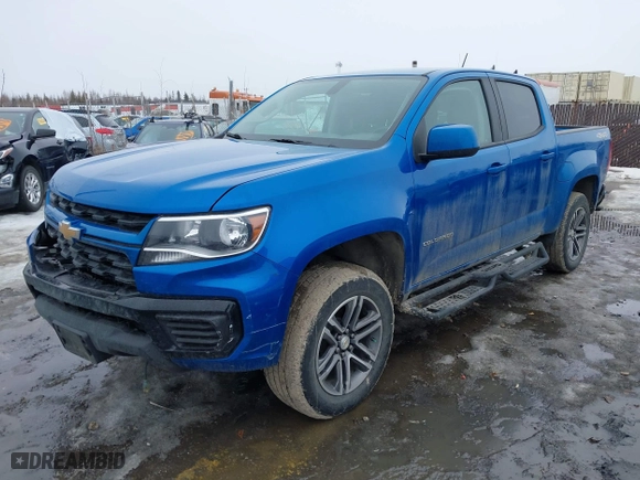 2021 Chevrolet Colorado 4WD Work Truck with VIN 1GCGTBEN0M1165911, listed as a IAAI auction lot 41944677 with 49,729 mi miles. Bid and sale history available at carsss.com. Image 17.