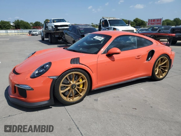 2016 Porsche 911 GT3 RS with VIN WP0AF2A94GS187186, listed as a Copart auction lot 72001384 with 32,531 mi miles and Salvage Title. Bid and sale history available at carsss.com. Image 1.