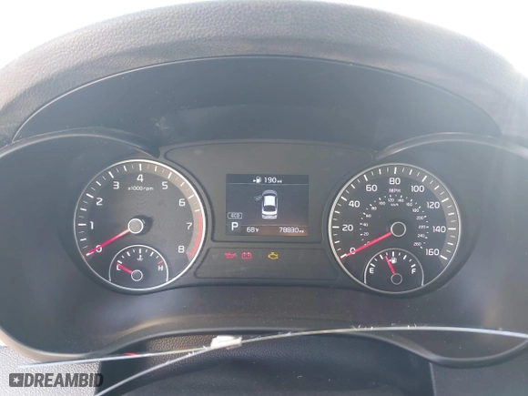 2019 Kia Optima S with VIN 5XXGT4L37KG318038, listed as a IAAI auction lot 41681133 with 78,830 mi miles. Bid and sale history available at carsss.com. Image 7.