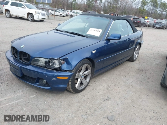 2004 BMW 3 Series 325Ci with VIN WBABW33434PG98463, listed as a IAAI auction lot 41717920 with 83,424 mi miles. Bid and sale history available at carsss.com. Image 2.