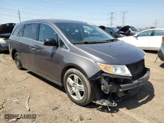 2013 Honda Odyssey Touring with VIN 5FNRL5H98DB078614, listed as a Copart auction lot 80188214 with 166,219 mi miles and Salvage Title. Bid and sale history available at carsss.com. Image 4.