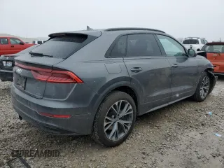 2021 Audi Q8 Premium with VIN WA1AVAF19MD004052, listed as a Copart auction lot 44625595 with 75,430 mi miles and Salvage Title. Bid and sale history available at carsss.com. Image 3.