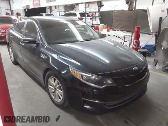 2016 Kia Optima LX with VIN 5XXGT4L3XGG038671, listed as a IAAI auction lot 42421622 with 105,024 mi miles and . Bid and sale history available at DreamBid. Image 1.