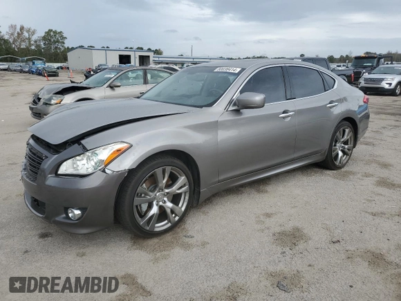 2012 Infiniti M37 with VIN JN1BY1AP0CM331616, listed as a Copart auction lot 80038414 with 148,145 mi miles and Salvage Title. Bid and sale history available at carsss.com. Image 1.