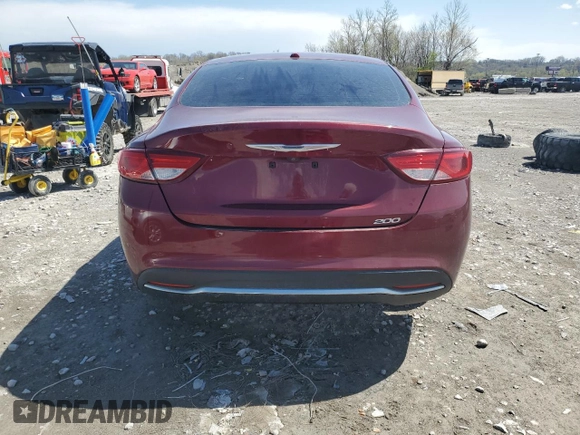 2015 Chrysler 200 Limited z VIN 1C3CCCAB2FN588313, wystawiony jako Copart lot #52631025 z przebiegiem 75 022 mil mil oraz Szkody całkowita. Historia ofert i sprzedaży dostępna na DreamBid. Obrazek 6.