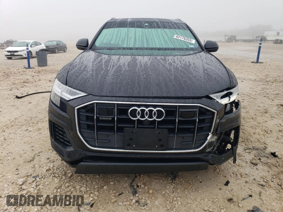 2020 Audi Q8 Premium Plus with VIN WA1BVAF10LD000667, listed as a Copart auction lot 43176355 with 71,253 mi miles and Salvage Title. Bid and sale history available at carsss.com. Image 5.