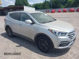 2018 Hyundai Santa Fe 2.4L with VIN 5XYZT3LB4JG557373, listed as a IAAI auction lot 42511741 with 142,572 mi miles and . Bid and sale history available at DreamBid. Image 1.