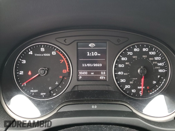 2018 Audi A3 Sedan Premium with VIN WAUB8GFF4J1051743, listed as a Copart auction lot 74015663 with 90,490 mi miles. Bid and sale history available at carsss.com. Image 9.