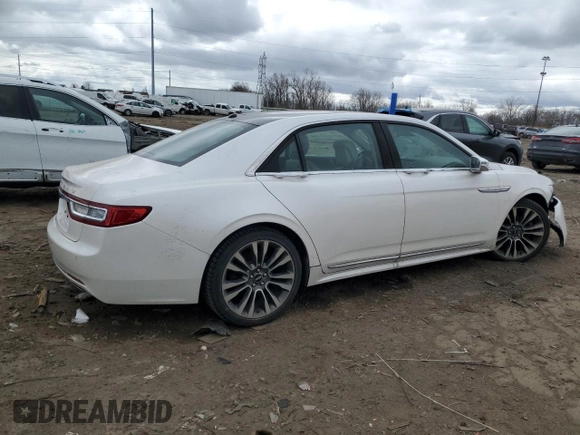 2017 Lincoln Continental Select with VIN 1LN6L9TK6H5617500, listed as a Copart auction lot 53023805 with 59,085 mi miles and Clean Title. Bid and sale history available at carsss.com. Image 3.
