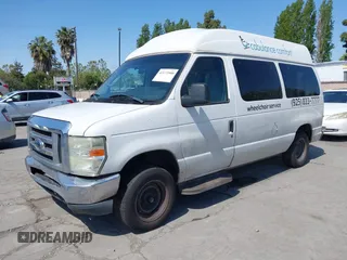 2010 Ford Econoline Cargo Commercial with VIN 1FTNE1EW0ADB02760, listed as a IAAI auction lot 42172900 with 503,058 mi miles. Bid and sale history available at carsss.com. Image 2.
