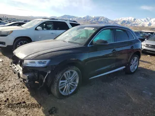 2018 Audi Q5 Premium Plus with VIN WA1BNAFY5J2076813, listed as a Copart auction lot 87555425 with 0 mi miles and Salvage Title. Bid and sale history available at carsss.com. Image 1.