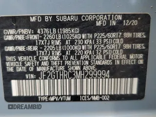 2021 Subaru Crosstrek Special Sports с VIN JF2GTHRC3MH299994, выставлен на аукционе Copart как лот 57908515 с пробегом 59 936 миль миль и Списание • Salvage title. История ставок и продаж доступна на DreamBid. Изображение 13.