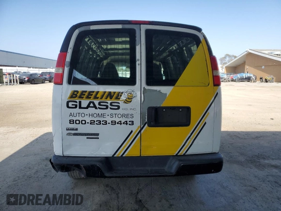 2011 Chevrolet Express Cargo with VIN 1GCWGFBA5B1173914, listed as a Copart auction lot 55336725 with 198,702 mi miles and Clean Title. Bid and sale history available at carsss.com. Image 6.