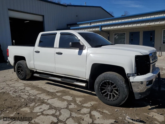2014 Chevrolet Silverado 1500 LT with VIN 3GCUKREC2EG455809, listed as a Copart auction lot 44388195 with 0 mi miles and Salvage Title. Bid and sale history available at carsss.com. Image 4.