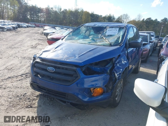 2017 Ford Escape S with VIN 1FMCU0F70HUE01165, listed as a IAAI auction lot 41857374 with 56,973 mi miles. Bid and sale history available at carsss.com. Image 2.