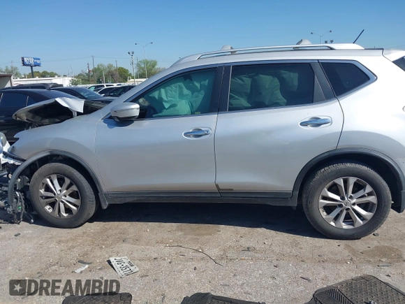 2015 Nissan Rogue SV with VIN KNMAT2MT1FP554241, listed as a IAAI auction lot 41872726 with 157,573 mi miles and . Bid and sale history available at DreamBid. Image 14.