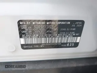 2024 Mitsubishi Outlander SE z VIN JA4J3VA83RZ082399, wystawiony jako IAAI lot #42305992 z przebiegiem 11 622 mil mil oraz . Historia ofert i sprzedaży dostępna na DreamBid. Obrazek 9.
