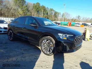 2024 Audi Q8 Prestige with VIN WA1FVBF1XRD012308, listed as a IAAI auction lot 41672981 with 5,900 mi miles. Bid and sale history available at carsss.com. Image 1.