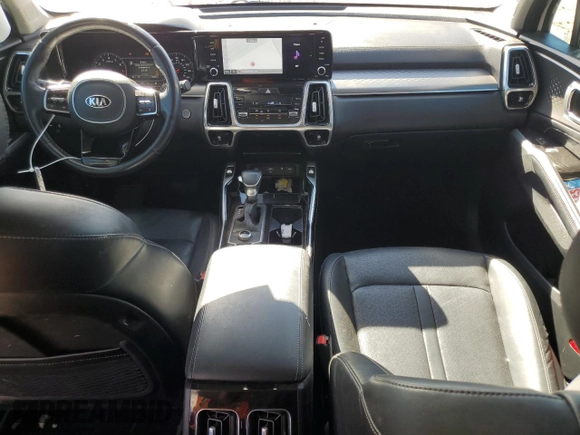 2021 Kia Sorento SX Prestige X-Line with VIN 5XYRKDLF2MG016354, listed as a Copart auction lot 77501394 with 95,352 mi miles and Salvage Title. Bid and sale history available at carsss.com. Image 8.