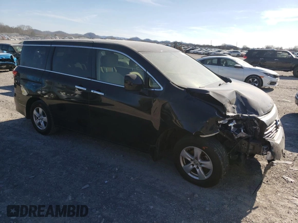 2015 Nissan Quest SV z VIN JN8AE2KP7F9120463, wystawiony jako Copart lot #49695485 z przebiegiem 143 413 mil mil oraz Czysty tytuł • Clean title. Historia ofert i sprzedaży dostępna na DreamBid. Obrazek 4.