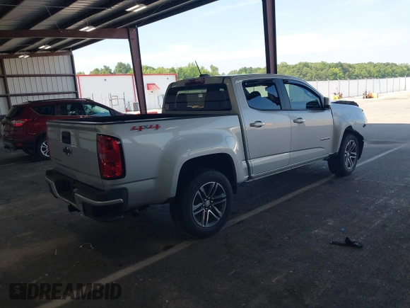 2020 Chevrolet Colorado 4WD Work Truck with VIN 1GCGTBEN3L1215909, listed as a IAAI auction lot 42591564 with 45,369 mi miles and . Bid and sale history available at DreamBid. Image 4.