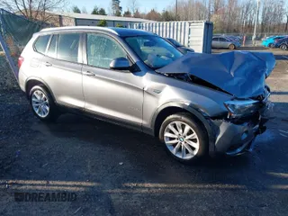2015 BMW X3 xDrive28d with VIN 5UXWY3C57F0E96212, listed as a IAAI auction lot 41840291 with 105,233 mi miles. Bid and sale history available at carsss.com. Image 1.
