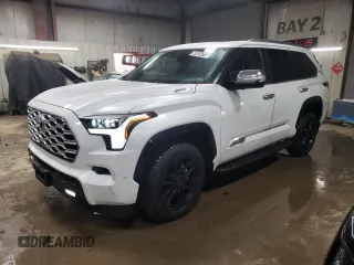 2025 Toyota Sequoia SR5 with VIN 7SVAAABA3SX050405, listed as a Copart auction lot 43834715 with 3,531 mi miles and Clean Title. Bid and sale history available at carsss.com. Image 1.