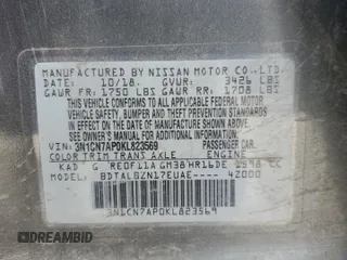 2019 Nissan Versa SV z VIN 3N1CN7AP0KL823569, wystawiony jako Copart lot #47276305 z przebiegiem 87 610 mil mil oraz Szkody całkowita. Historia ofert i sprzedaży dostępna na DreamBid. Obrazek 12.
