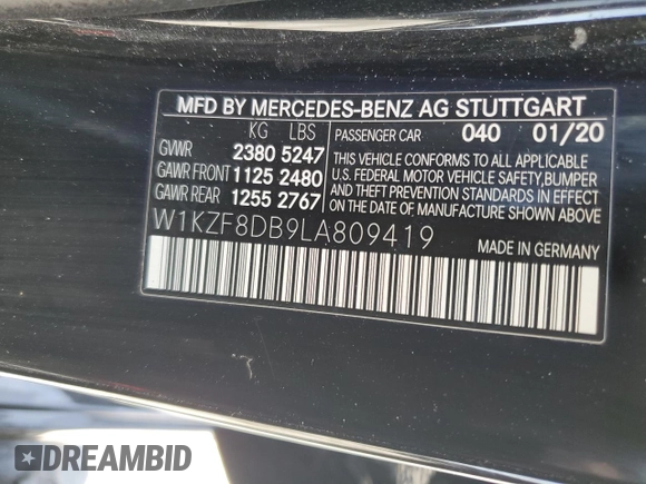 2020 Mercedes-Benz E 350 z VIN W1KZF8DB9LA809419, wystawiony jako Copart lot #57158485 z przebiegiem 61 201 mil mil oraz Szkoda całkowita • Salvage title. Historia ofert i sprzedaży dostępna na DreamBid. Obrazek 12.