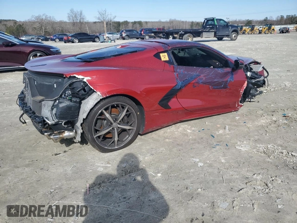 2022 Chevrolet Corvette 2LT with VIN 1G1YB2D46N5120927, listed as a Copart auction lot 88921645 with 0 mi miles and Salvage Title. Bid and sale history available at carsss.com. Image 3.