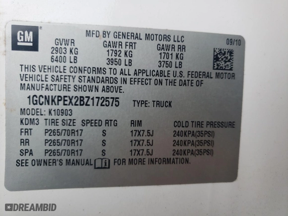 2011 Chevrolet Silverado 1500 Work Truck with VIN 1GCNKPEX2BZ172575, listed as a Copart auction lot 88562485 with 177,589 mi miles and Salvage Title. Bid and sale history available at carsss.com. Image 12.