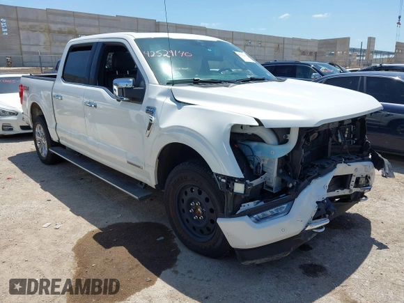 2021 Ford F-150 XL with VIN 1FTFW1ED8MFB12820, listed as a IAAI auction lot 42529140 with 16,892 mi miles and . Bid and sale history available at DreamBid. Image 1.