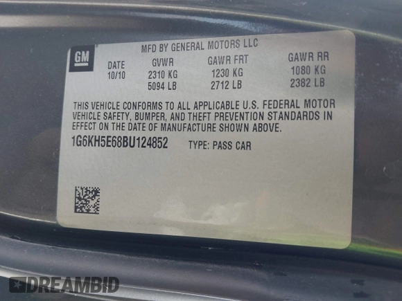 2011 Cadillac DTS Premium Collection z VIN 1G6KH5E68BU124852, wystawiony jako IAAI lot #41652793 z przebiegiem 227 148 mil mil oraz . Historia ofert i sprzedaży dostępna na DreamBid. Obrazek 9.