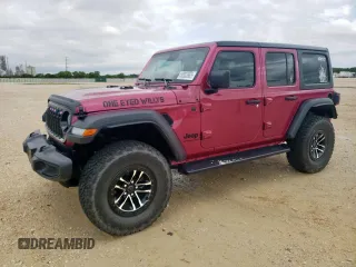 2024 Jeep Wrangler Willys z VIN 1C4RJXDN5RW351466, wystawiony jako Copart lot #58553855 z przebiegiem 16 652 mil mil oraz Szkoda całkowita • Salvage title. Historia ofert i sprzedaży dostępna na DreamBid. Obrazek 1.
