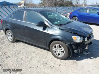 2015 Chevrolet Sonic LT with VIN 1G1JC5SH0F4164225, listed as a IAAI auction lot 41802382 with 160,822 mi miles. Bid and sale history available at carsss.com. Image 1.