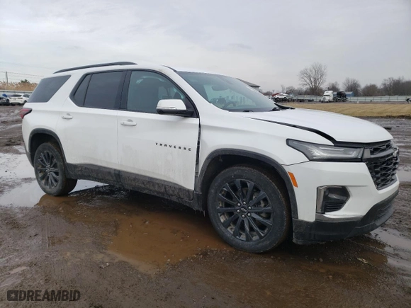 2022 Chevrolet Traverse RS with VIN 1GNERJKW4NJ185083, listed as a Copart auction lot 44982135 with 78,137 mi miles and Salvage Title. Bid and sale history available at carsss.com. Image 4.