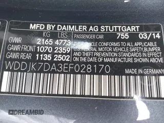 2014 Mercedes-Benz SL 550 z VIN WDDJK7DA3EF028170, wystawiony jako IAAI lot #42214957 z przebiegiem Nie podano mil oraz . Historia ofert i sprzedaży dostępna na DreamBid. Obrazek 9.