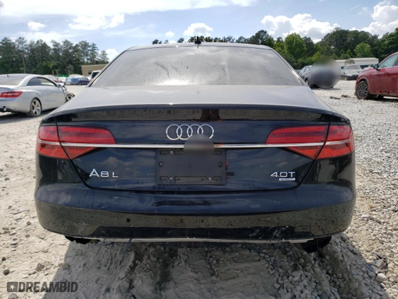 2017 Audi A8 L Sport with VIN WAU43AFD3HN007397, listed as a Copart auction lot 54581173 with 77,961 mi miles and Salvage Title. Bid and sale history available at carsss.com. Image 6.