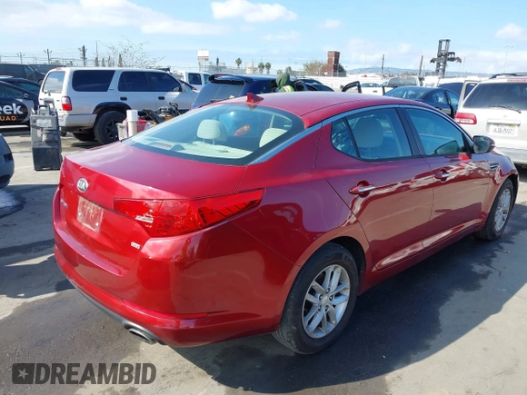 2013 Kia Optima LX with VIN 5XXGM4A75DG177167, listed as a IAAI auction lot 41889164 with 50,740 mi miles. Bid and sale history available at carsss.com. Image 4.