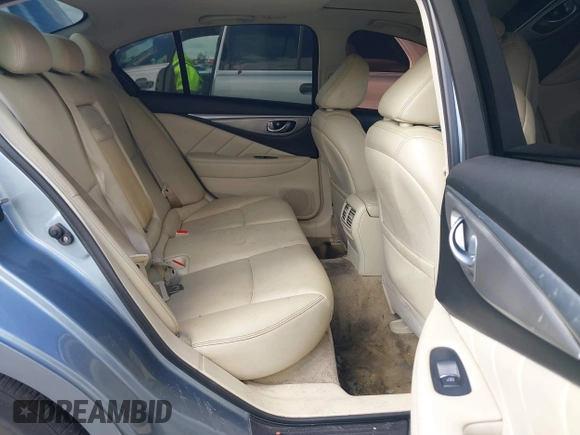 2014 Infiniti Q50 with VIN JN1BV7AP4EM685699, listed as a IAAI auction lot 41765788 with 117,127 mi miles. Bid and sale history available at carsss.com. Image 8.