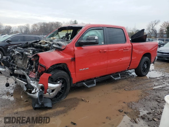 2022 Ram 1500 Big Horn with VIN 1C6SRFMT5NN303332, listed as a Copart auction lot 81687224 with Not provided miles and Salvage title. Bid and sale history available at DreamBid. Image 1.