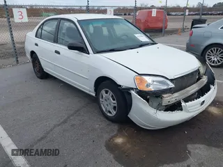 2001 Honda Civic LX with VIN 2HGES15591H558373, listed as a IAAI auction lot 41478863 with 167,121 mi miles. Bid and sale history available at carsss.com. Image 1.
