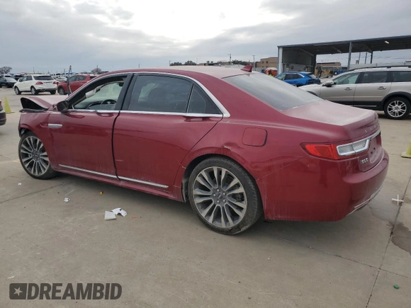 2018 Lincoln Continental Select with VIN 1LN6L9SK6J5610456, listed as a Copart auction lot 42383545 with 0 mi miles and Salvage Title. Bid and sale history available at carsss.com. Image 2.