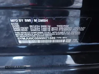 2022 BMW X5 M z VIN 5YMJU0C06N9L14251, wystawiony jako IAAI lot #40388936 z przebiegiem 59 561 mil mil oraz . Historia ofert i sprzedaży dostępna na DreamBid. Obrazek 9.