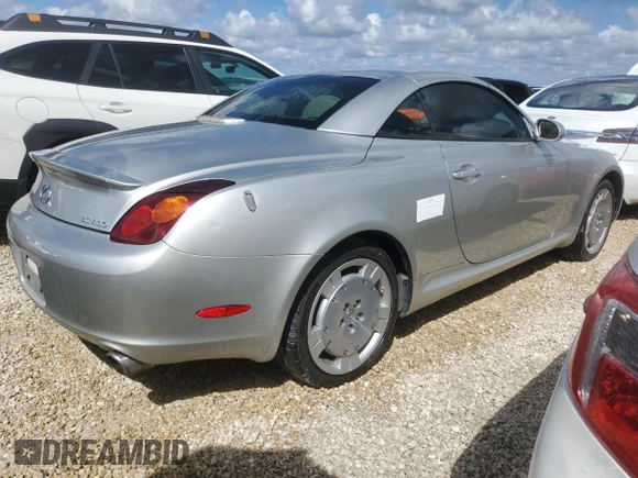 2003 Lexus SC 430 with VIN JTHFN48Y630046951, listed as a Copart auction lot 74504264 with Not Provided miles and Non Repairable. Bid and sale history available at carsss.com. Image 3.
