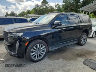 2023 Cadillac Escalade Sport with VIN 1GYS3EKL4PR213621, listed as a Copart auction lot 63505025 with 52,792 mi miles and Clean title. Bid and sale history available at DreamBid. Image 1.