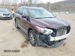 2014 Infiniti QX60 with VIN 5N1AL0MM3EC529582, listed as a IAAI auction lot 41844458 with 127,063 mi miles. Bid and sale history available at carsss.com. Image 1.