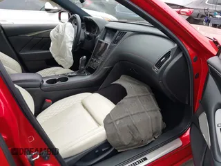 2021 Infiniti Q50 Red Sport 400 with VIN JN1FV7DP7MM850432, listed as a IAAI auction lot 42057935 with 15,936 mi miles and . Bid and sale history available at DreamBid. Image 5.