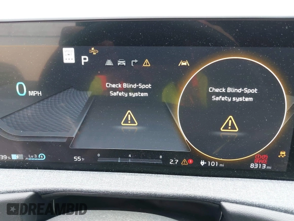 2023 Kia EV6 Wind with VIN KNDC3DLC7P5114527, listed as a IAAI auction lot 41665100 with 8,313 mi miles and . Bid and sale history available at DreamBid. Image 7.