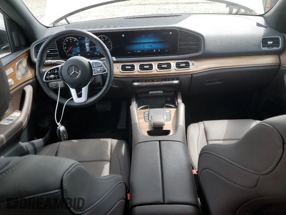 2021 Mercedes-Benz GLE 350 with VIN 4JGFB4KE5MA424077, listed as a Copart auction lot 58369235 with 21,237 mi miles and Salvage title. Bid and sale history available at DreamBid. Image 8.